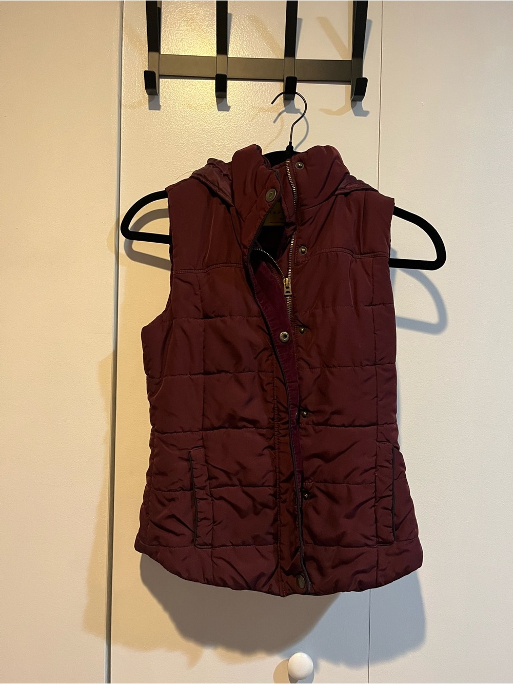 Burgundy Puffer Vest